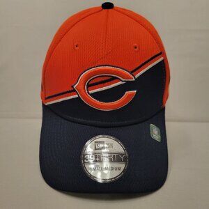 NWT Chicago Bears 39Thirty Sideline On-Field Flex Siz Sm-Med Hat Cap Blue Orange